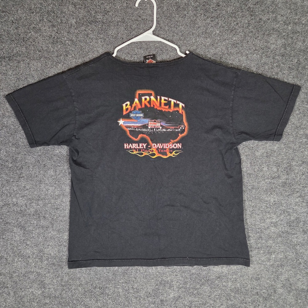 Vintage 1996 Harley Davidson Rose Graphic T Shirt Mens Large Black Biker 90s Tee - Picture 11 of 12